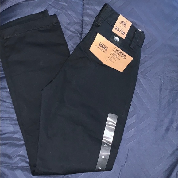 vans authentic chino stretch pant black